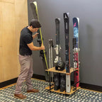 Organisateur de skis Teal Triangle Silverton | Peut contenir 4 paires de skis
