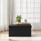 Banc de rangement ottoman de 30 po, Ottoman avec rangement, Repose-pieds, Banc de chambre pliant, Supporte 600 lb