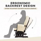 Ensemble fauteuil planeur et ottoman Home Imports Emporium - Mouvement de bercement fluide, fauteuil ergonomique à dossier haut avec accoudoirs rembourrés et poches de rangement