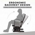 Ensemble fauteuil planeur et ottoman Home Imports Emporium - Mouvement de bercement fluide, fauteuil ergonomique à dossier haut avec accoudoirs rembourrés et poches de rangement