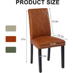 VECELO Lot de 2/4/6 Chaises de Salle à Manger Rembourrées Chaises Parsons à Dossier Haut Chaises de Cuisine en Bois Marron/Beige/Vert