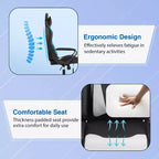 Chaise de jeu FDW Gaming Chaise de bureau massante confortable et élégante avec soutien lombaire réglable, pivotante à 360 degrés et roulettes silencieuses