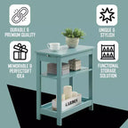 Kings Brand Furniture - Table d'appoint étroite en bois avec étagères de rangement et tiroir coulissant, table de chevet pour chambre à coucher, salon