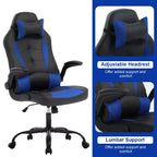 Chaise de bureau BestMassage Chaise de jeu Chaise de bureau d'ordinateur avec support lombaire et appui-tête réglable et chaise de joueur en cuir PU pour adultes