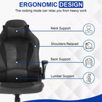 Chaise de bureau BestMassage Chaise de jeu Chaise de bureau d'ordinateur avec support lombaire et appui-tête réglable et chaise de joueur en cuir PU pour adultes