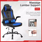 Chaise de jeu FDW Chaise de bureau avec support lombaire Chaises de jeu vidéo en cuir PU pour adultes