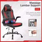 Chaise de jeu FDW Chaise de bureau avec support lombaire Chaises de jeu vidéo en cuir PU pour adultes