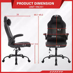 Chaise de jeu FDW Chaise de bureau avec support lombaire Chaises de jeu vidéo en cuir PU pour adultes