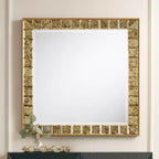 Miroir mural carré Noble Park Lanham 31 1/2 x 31 1/2, or antique