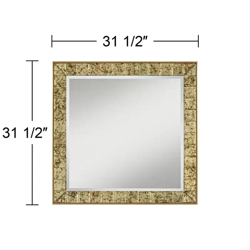 Miroir mural carré Noble Park Lanham 31 1/2 x 31 1/2, or antique