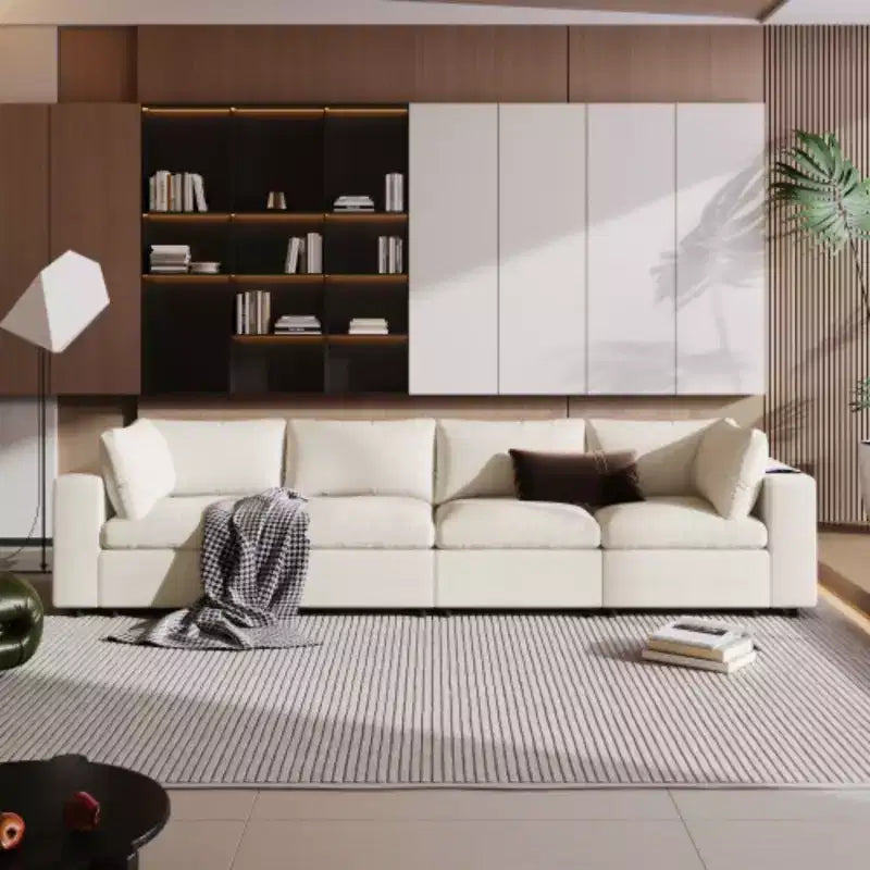 Canapé de rangement avec port USB, chargeur sans fil et haut-parleur Bluetooth, pour salon/appartement