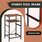 DEXYLLO Ensemble de 2 tables de chevet avec station de charge, table d'appoint avec 2 tiroirs en tissu pour le rangement, petite commode de chambre, table d'appoint pour salon