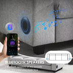 Canapé modulable multifonctionnel GDFStudio Yedda 96 en chenille avec table rabattable et porte-gobelets