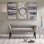 Banc en bois à pieds évasés rembourré Christopher Knight Home Maggie 49,50 avec garniture cloutée