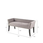 Banc en bois à pieds évasés rembourré Christopher Knight Home Maggie 49,50 avec garniture cloutée