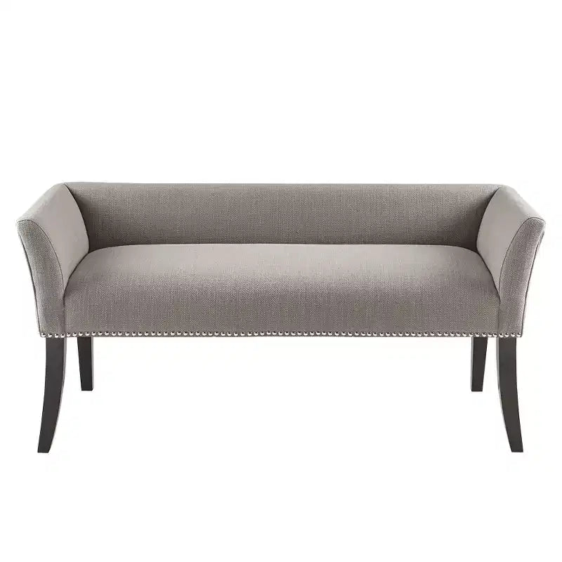 Banc en bois à pieds évasés rembourré Christopher Knight Home Maggie 49,50 avec garniture cloutée
