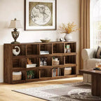 Console de table Lantine de 63 pouces à 15 cubes, style ferme, pour entrée