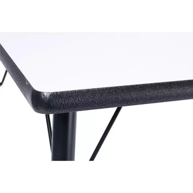 Ensemble Table et Chaises d'Activité Bintiva, Table noire à bord pulvérisé 60x120 cm avec pieds réglables et 4 Chaises de Classe 12 ZUUL noires