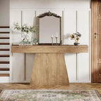 Lantine 63 Table Console, Table d'Entrée de Style Ferme avec Base Trapézoïdale pour Entrée, Couloir, Salon