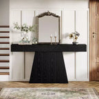 Lantine 63 Table Console, Table d'Entrée de Style Ferme avec Base Trapézoïdale pour Entrée, Couloir, Salon