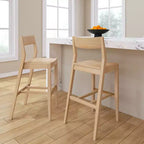 Chaise haute Plank+Beam, Chaise de salle à manger en bois massif de 44 po pour îlot de cuisine, Tabouret de bar