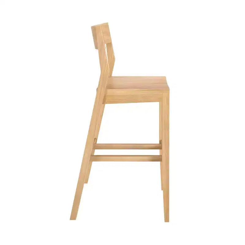 Chaise haute Plank+Beam, Chaise de salle à manger en bois massif de 44 po pour îlot de cuisine, Tabouret de bar