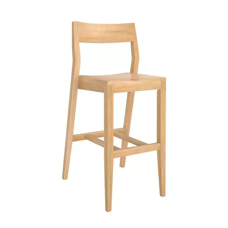Chaise haute Plank+Beam, Chaise de salle à manger en bois massif de 44 po pour îlot de cuisine, Tabouret de bar