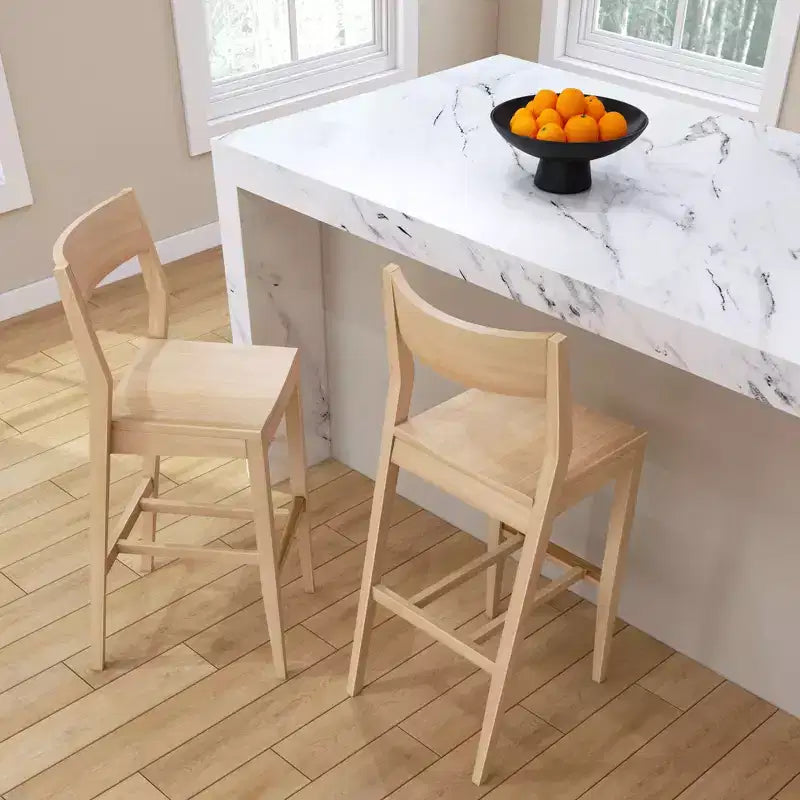 Chaise haute Plank+Beam, Chaise de salle à manger en bois massif de 44 po pour îlot de cuisine, Tabouret de bar