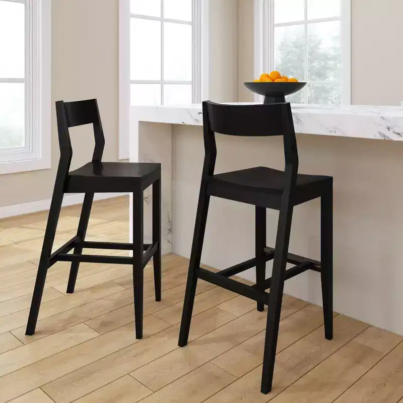 Chaise haute Plank+Beam, Chaise de salle à manger en bois massif de 44 po pour îlot de cuisine, Tabouret de bar