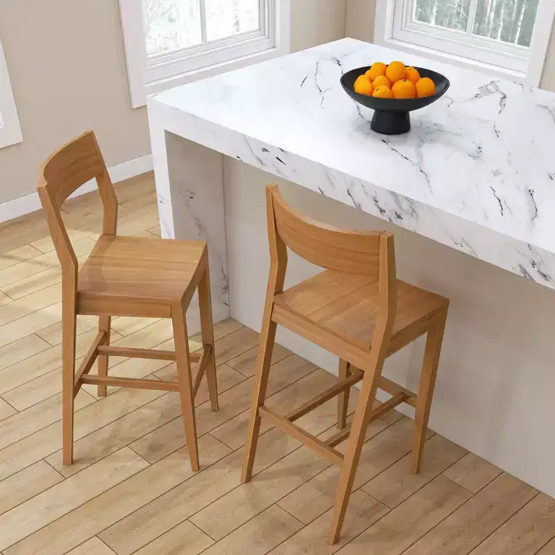Chaise haute Plank+Beam, Chaise de salle à manger en bois massif de 44 po pour îlot de cuisine, Tabouret de bar