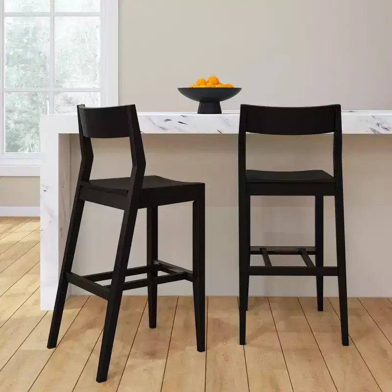 Chaise haute Plank+Beam, Chaise de salle à manger en bois massif de 44 po pour îlot de cuisine, Tabouret de bar