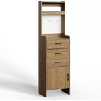 Meuble à chaussures 5-en-1 Heynemo avec tiroir basculant, rangement à chaussures d'entrée avec panneau perforé, étagère réglable, meuble d'entrée en bois