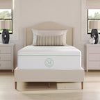 Matelas en mousse à mémoire de forme Martha Stewart SleepComplete 12 pouces, fermeté moyenne, à triple action rafraîchissante, avec surmatelas matelassé en jacquard CoolWeave doux et respirant