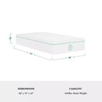 Matelas en mousse à mémoire de forme Martha Stewart SleepComplete 12 pouces, fermeté moyenne, à triple action rafraîchissante, avec surmatelas matelassé en jacquard CoolWeave doux et respirant