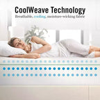 Matelas en mousse à mémoire de forme Martha Stewart SleepComplete 12 pouces, fermeté moyenne, à triple action rafraîchissante, avec surmatelas matelassé en jacquard CoolWeave doux et respirant