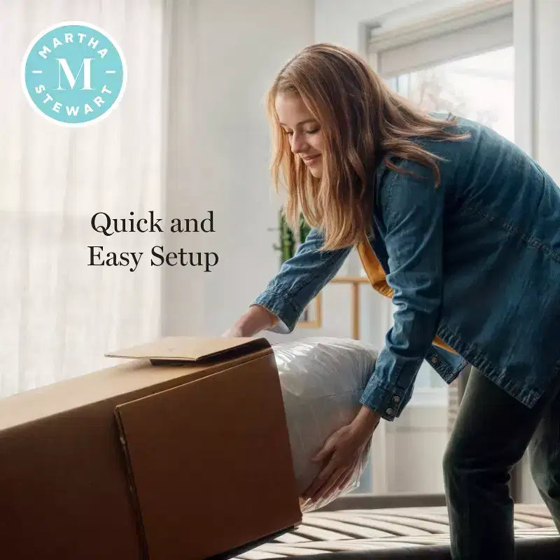 Matelas en mousse à mémoire de forme Martha Stewart SleepComplete 12 pouces, fermeté moyenne, à triple action rafraîchissante, avec surmatelas matelassé en jacquard CoolWeave doux et respirant