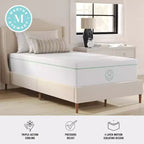Matelas en mousse à mémoire de forme Martha Stewart SleepComplete 12 pouces, fermeté moyenne, à triple action rafraîchissante, avec surmatelas matelassé en jacquard CoolWeave doux et respirant
