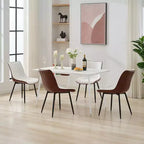HYLEORY Modern 4-Piece Dining Chair, 4 Upholstered Leather Chairs, Seats 4
