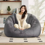 Mjkone Fauteuil Poire Géant en Fausse Fourrure