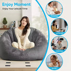 Mjkone Fauteuil Poire Géant en Fausse Fourrure