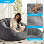 Mjkone Fauteuil Poire Géant en Fausse Fourrure