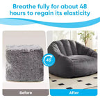 Mjkone Fauteuil Poire Géant en Fausse Fourrure