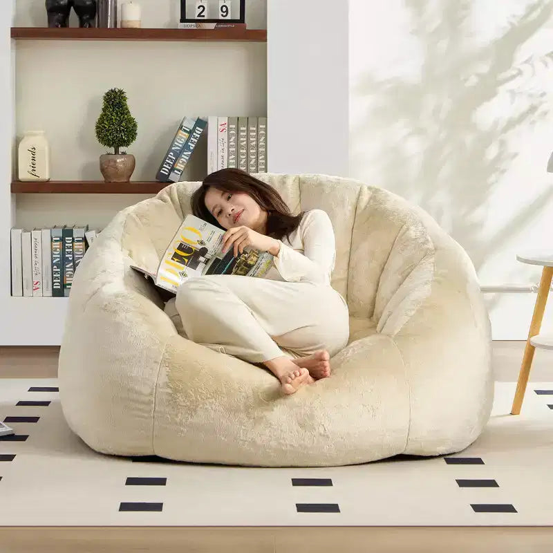 Mjkone Fauteuil Poire Géant en Fausse Fourrure
