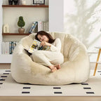 Mjkone Fauteuil Poire Géant en Fausse Fourrure