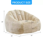 Mjkone Fauteuil Poire Géant en Fausse Fourrure