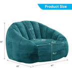 Mjkone Fauteuil Poire Géant en Fausse Fourrure