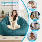 Mjkone Fauteuil Poire Géant en Fausse Fourrure