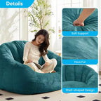 Mjkone Fauteuil Poire Géant en Fausse Fourrure