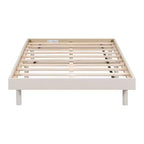 Cadre de lit contemporain : grand lit, gris, design plateforme flottante