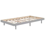 Cadre de lit contemporain : grand lit, gris, design plateforme flottante
